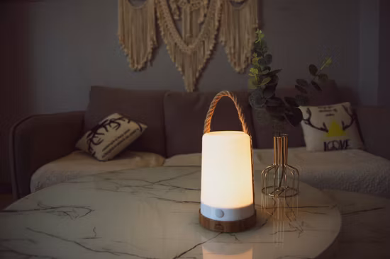 Luce portatile da campeggio con lanterna da campeggio a LED in corda di canapa