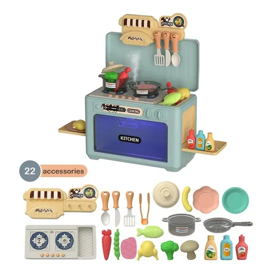 Commercio all'ingrosso Bambini Utensili da cucina colorati Ruolo domestico Finta Playset Giocattoli per bambini Giocattolo educativo da cucina Elettrodomestici creativi
